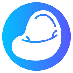 Fototapeta premium beanbag gradient icon
