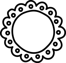 Doodle Circular Frame Outline