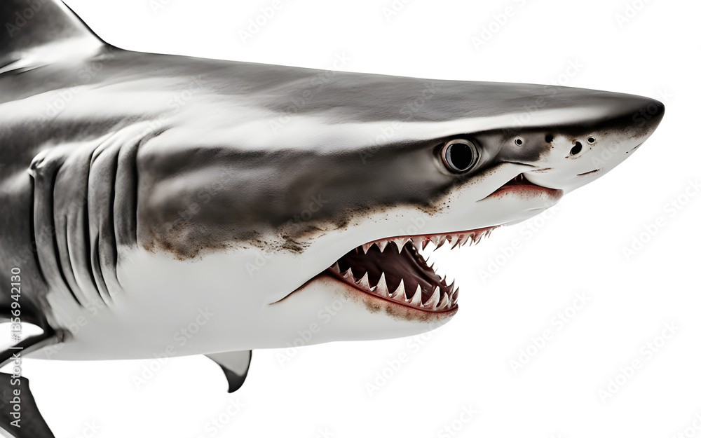 Poster Shark isolated on a empty plain background