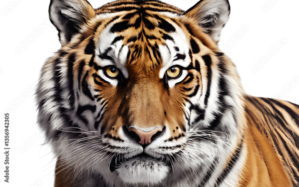Aufkleber siberian tiger isolated on a empty plain background