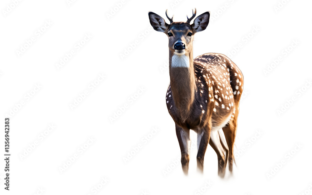 Poster Sika Deer isolated on a empty plain background