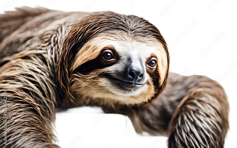Poster Sloth isolated on a empty plain background