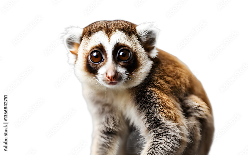Poster Slow Loris isolated on a empty plain background