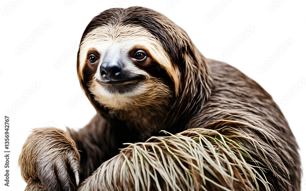 Poster Sloth isolated on a empty plain background