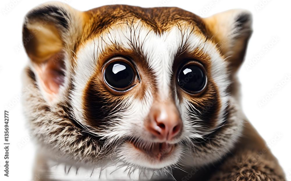 Poster Slow Loris isolated on a empty plain background
