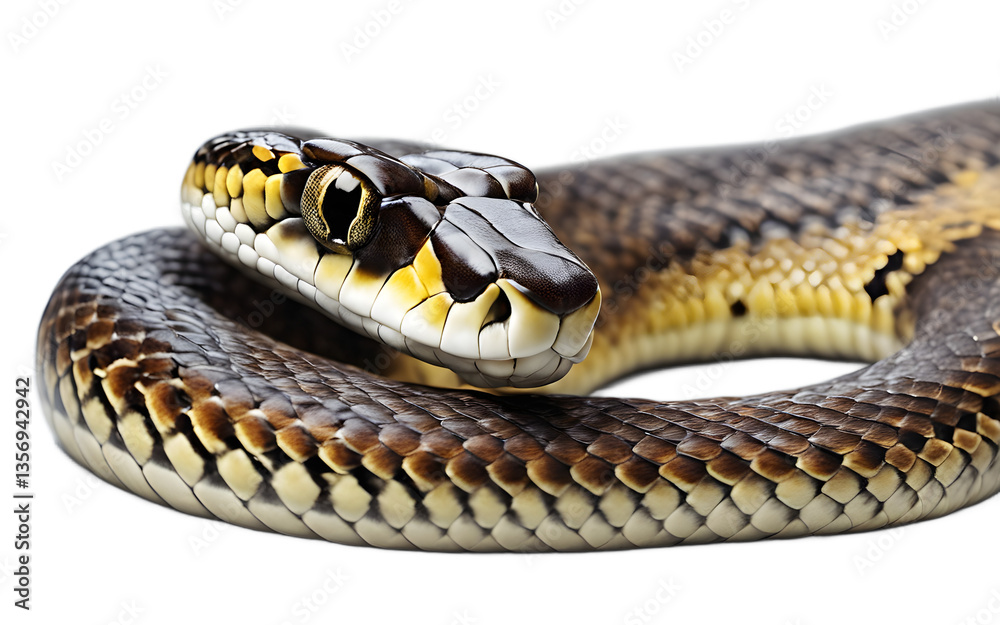 Poster Snake isolated on a empty plain background