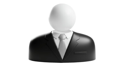 Isolated Business man icon : 3D Leader