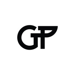 GP monogram logo design letter text name symbol monochrome logotype alphabet character simple logo