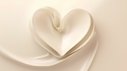 white heart on a white background