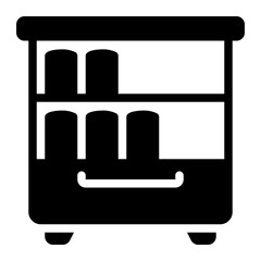 bookshelf glyph icon