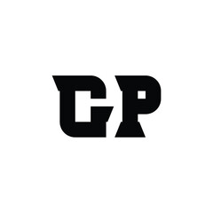 GP monogram logo design letter text name symbol monochrome logotype alphabet character simple logo