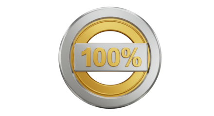 Isolated 100 Percent Guaranteed Badge