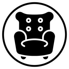 armchair glyph icon