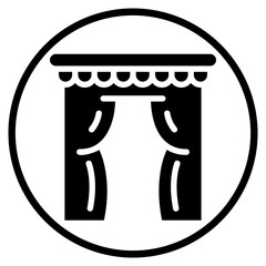 curtains glyph icon
