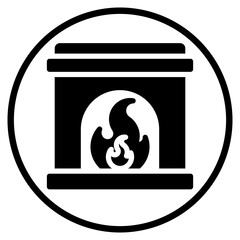 fire place glyph icon