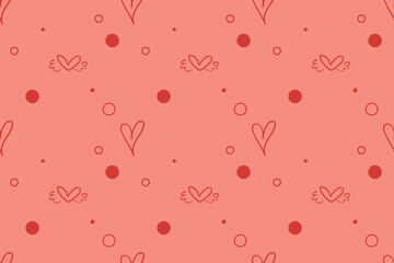 Pink Love theme seamless pattern sweet color