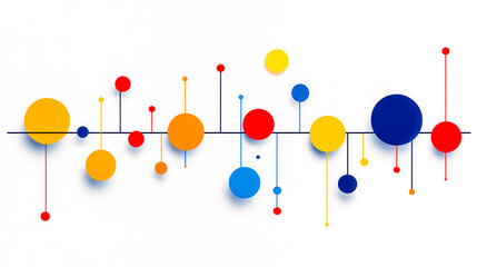 Colorful timeline showing project planning and milestones