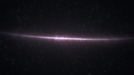 Naklejka premium Glowing cosmic ray in dark space.