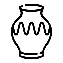 vase line icon
