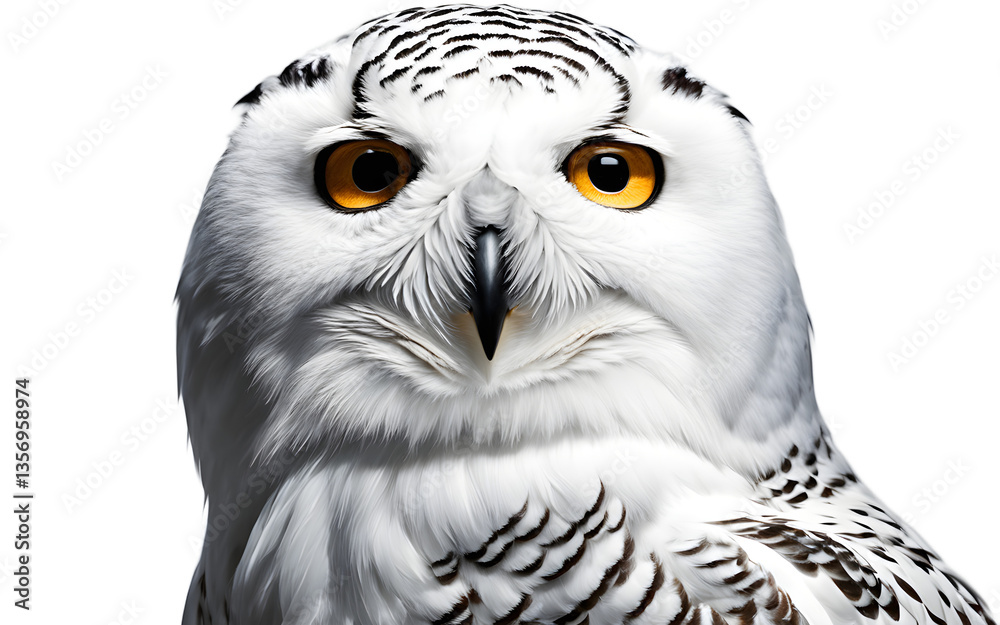 Poster Snowy Owl isolated on a empty plain background