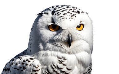 Obraz premium Snowy Owl isolated on a empty plain background