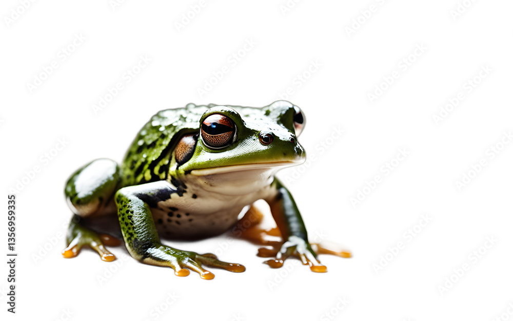 Poster Confinement Frog isolated on a empty plain background
