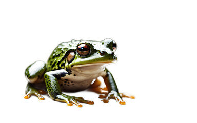 Fototapeta premium Confinement Frog isolated on a empty plain background