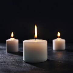 creative beautiful candles background, copy space for for use in meditation; and peace of mind concept
