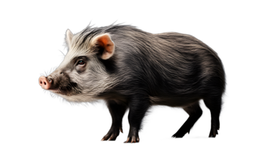 Wild Boar isolated on a empty plain background