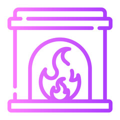 fire place gradient icon