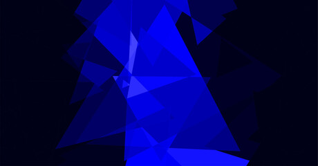 Abstract Blue Geometric Polygonal Design