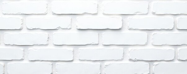 Fototapeta premium Clean white brick wall texture, ideal backdrop , white brick, interior