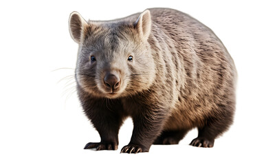 Fototapeta premium Wombat isolated on a empty plain background