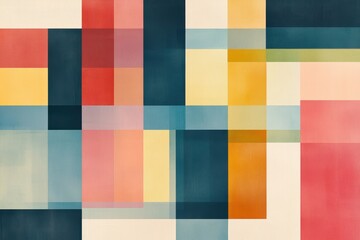 Abstract Colorful Geometric Pattern with Soft Shapes and Textures