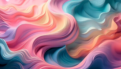 Fototapeta premium pastel colors abstract background with waves