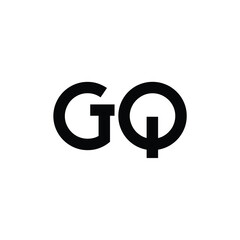 GQ monogram logo design letter text name symbol monochrome logotype alphabet character simple logo