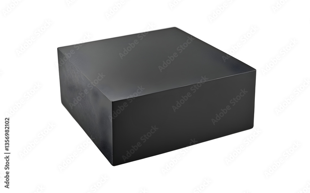 Aufkleber Carbon graphite block with a matte black, powdery surface, isolated on a empty plain background