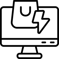 Flash Sale line icon