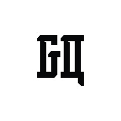 GQ monogram logo design letter text name symbol monochrome logotype alphabet character simple logo