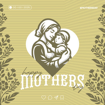 premium mothers day vector poster design