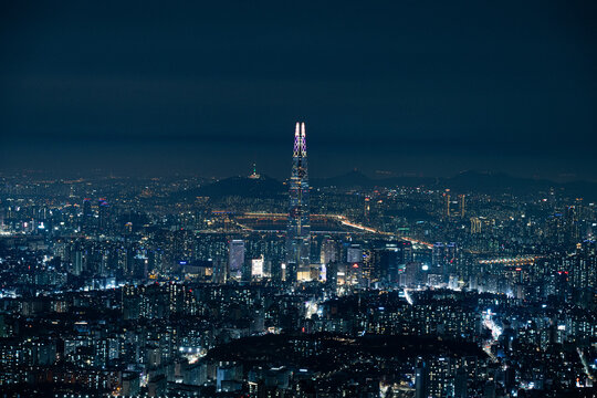 남한산성에서 본 서울 야경
