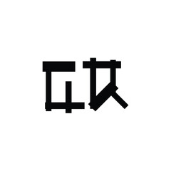 GQ monogram logo design letter text name symbol monochrome logotype alphabet character simple logo