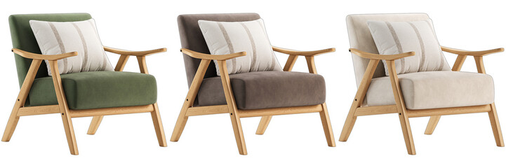 Armchair on white background, Interior element