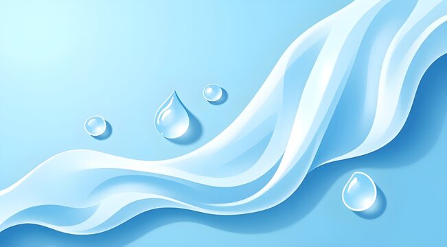 Water drops and symbol of cleanliness