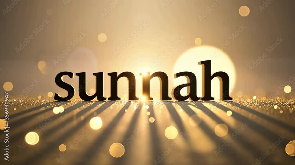 Aufkleber the word sunnah is written in black letters on a white background. the letters are outlined in black