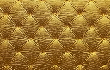 Fototapeta premium Gold leather texture background, golden yellow color