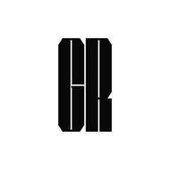 GR monogram logo design letter text name symbol monochrome logotype alphabet character simple logo