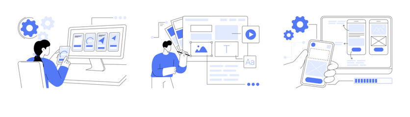 UX design isolated cartoon vector illustrations se © Visual Generation