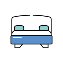 Bed vector icon stock illustration