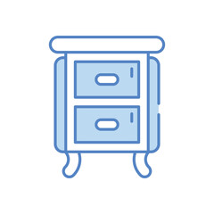 Nightstand vector icon stock illustration